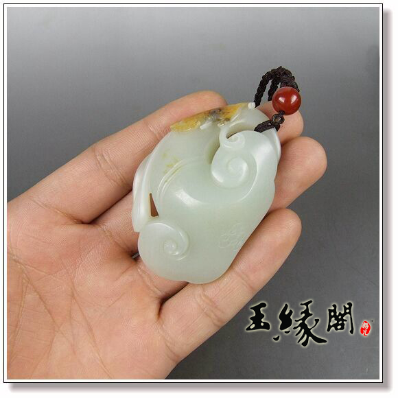 白玉籽料 福灵如意把件