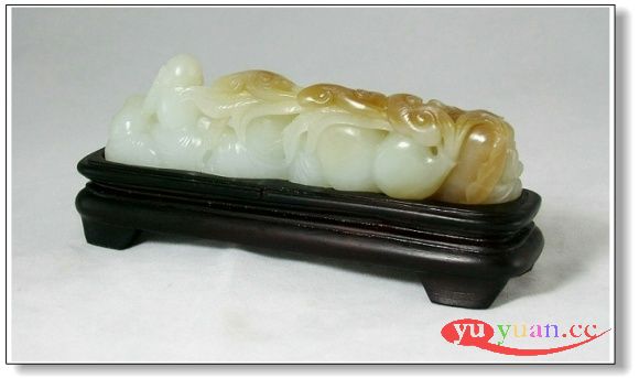 糖白玉摆件 五子登科
