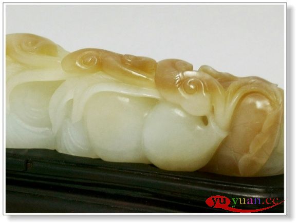 糖白玉摆件 五子登科