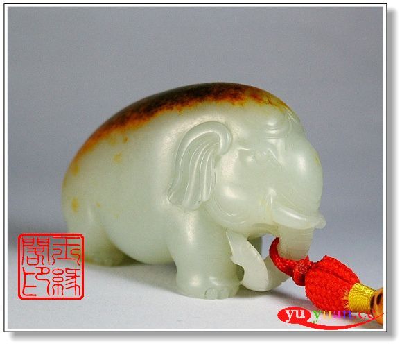 红皮籽料 吉象把件