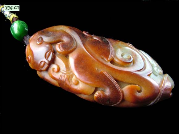 红皮籽 螭虎把件