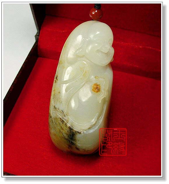白玉籽料把件 佛