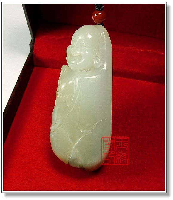 白玉籽料把件 佛