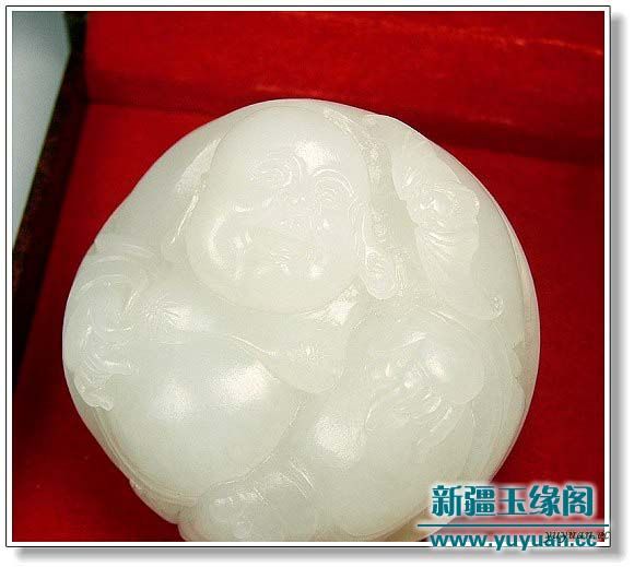 羊脂白玉  佛引福来