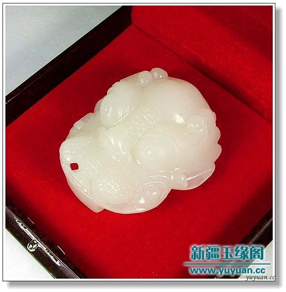 羊脂白玉腰扣 鬼头