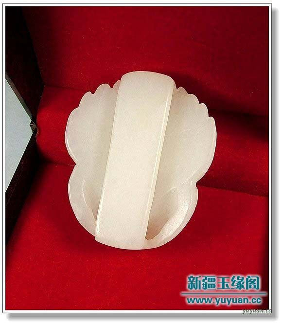 羊脂白玉腰扣 鬼头