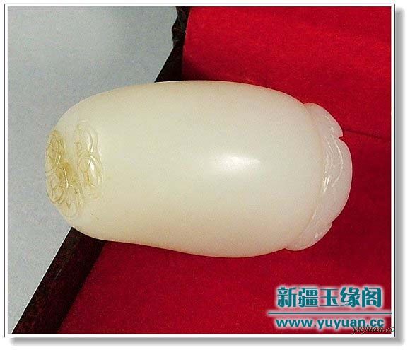 羊脂白玉 招财进宝把件
