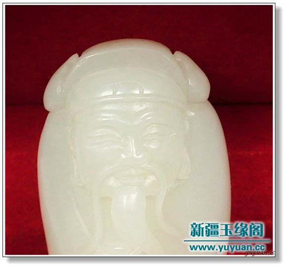 羊脂白玉 招财进宝把件