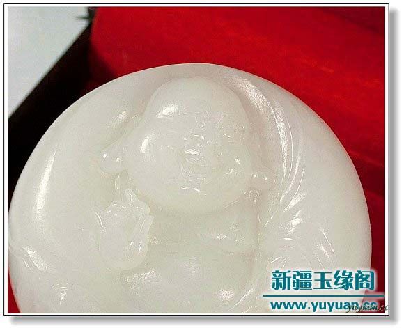 羊脂白玉 佛把件
