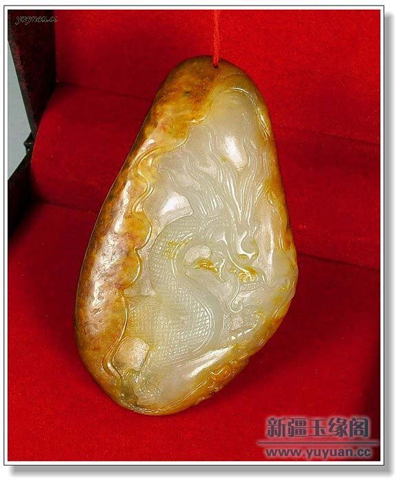 红皮籽料 苍龙教子把件