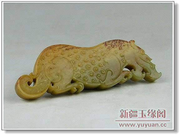 黄玉籽料 仿古|龙佩