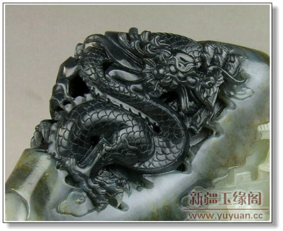 秋梨皮籽料摆件 画龙点睛