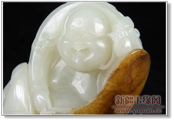 金黄皮籽料 布袋佛把件