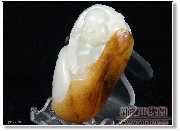 金黄皮籽料 布袋佛把件