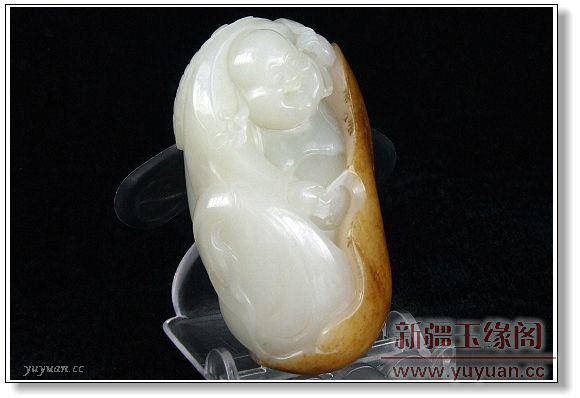 金黄皮籽料 布袋佛把件