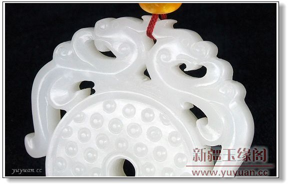 黄玉 羊脂白玉 双龙拱璧