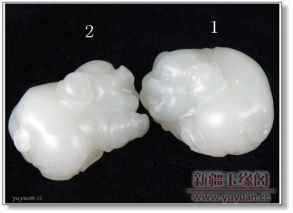 羊脂白玉把件 招财猪