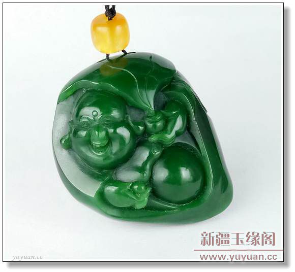 碧玉 佛把件