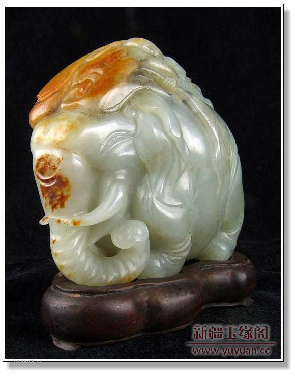 金皮籽料摆件 喜象