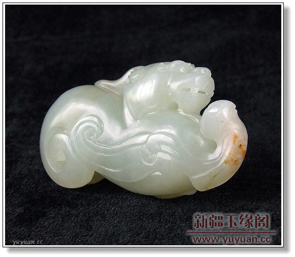 白玉籽料挂件 辟邪兽