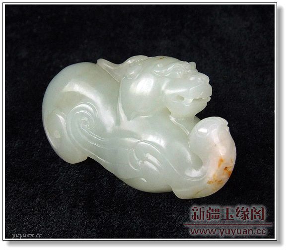 白玉籽料挂件 辟邪兽