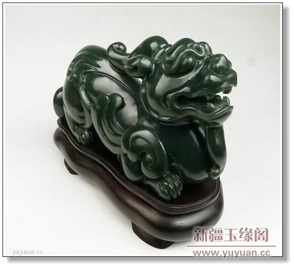 青玉摆件 辟邪兽