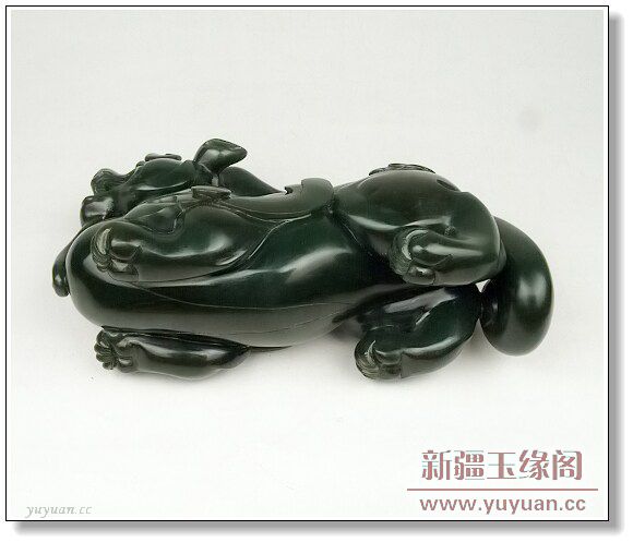 青玉摆件 辟邪兽