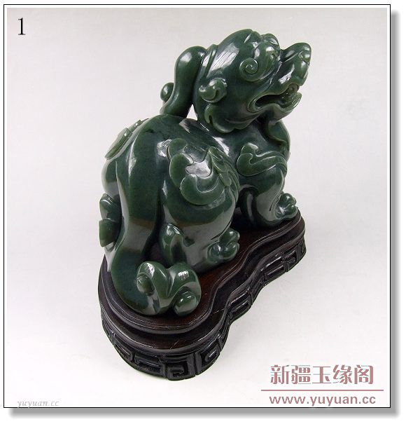 青玉 貔貅摆件(一对)