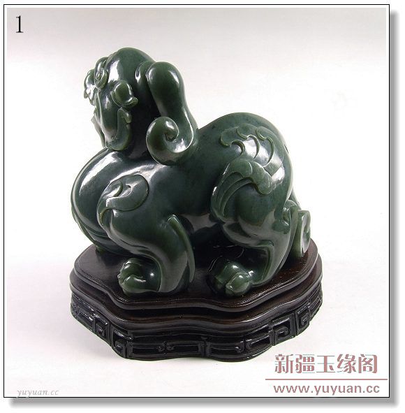 青玉 貔貅摆件(一对)