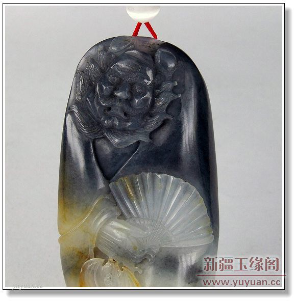 墨玉籽料 钟馗引福把件
