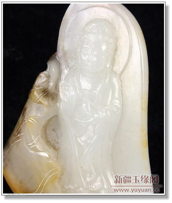 黄皮籽料 观音把件