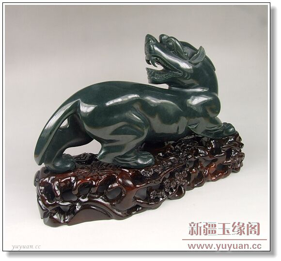 青玉摆件 辟邪兽