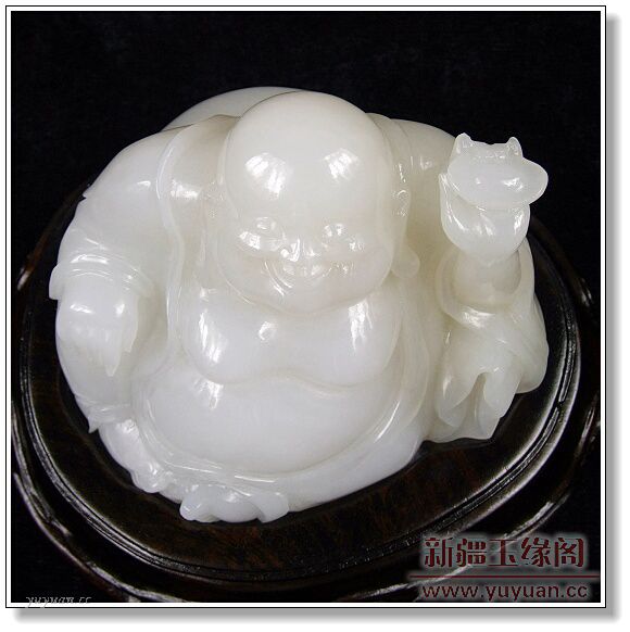 羊脂白玉摆件 招财佛
