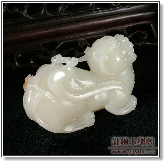 糖白玉 貔貅把件