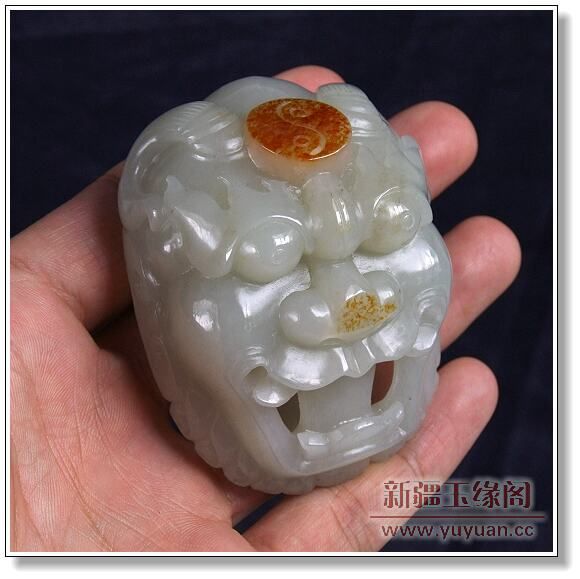 红皮籽料腰扣 鬼头