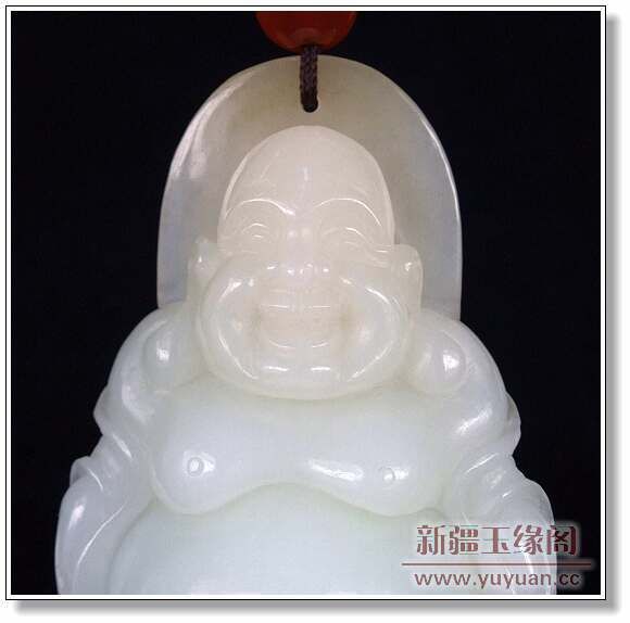羊脂白玉 佛把件