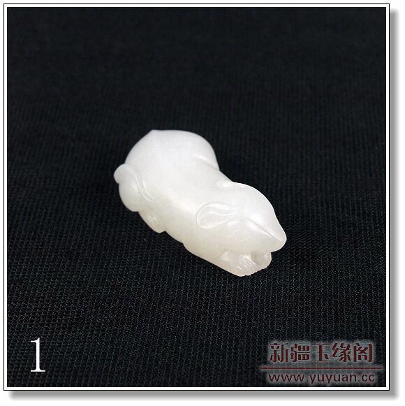 羊脂白玉挂件 子鼠