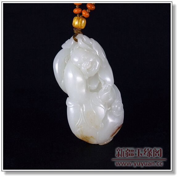 羊脂白玉籽料 佛把件