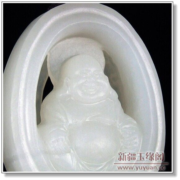 羊脂白玉挂件 佛