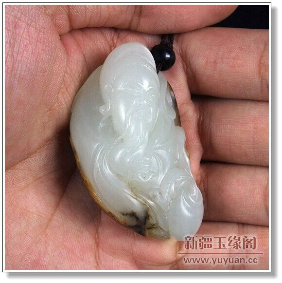 白玉籽料把件 太白醉酒