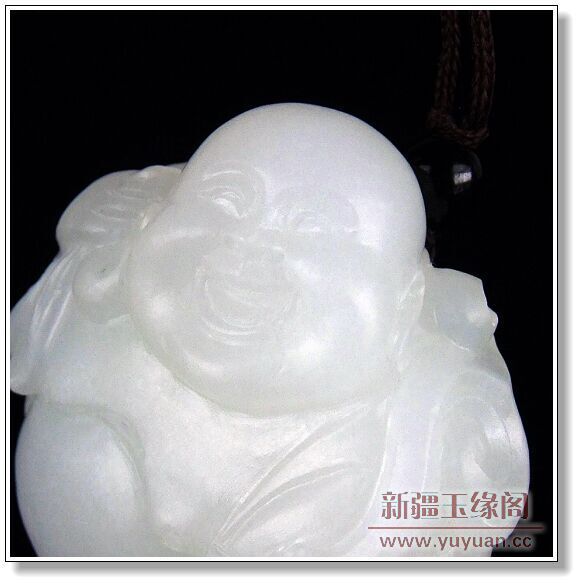 羊脂白玉 佛把件