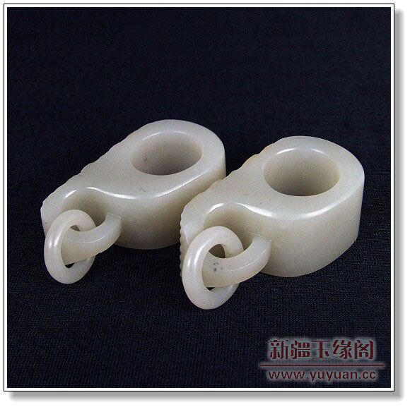 白玉籽料扳指 兽面