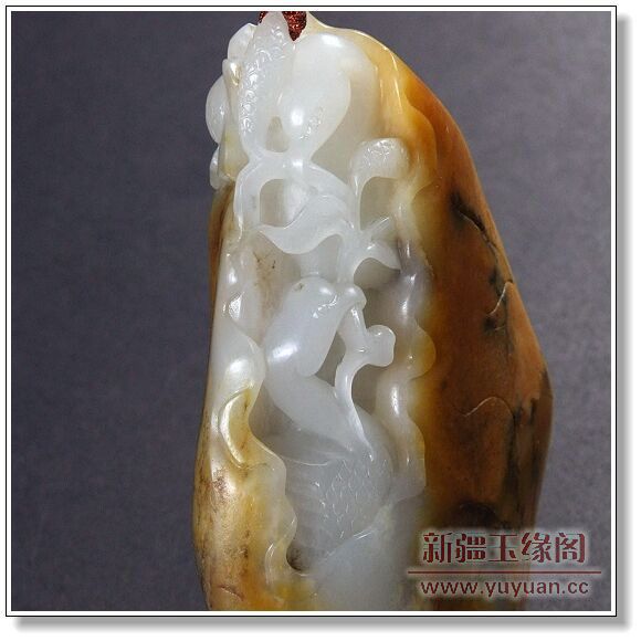 黄皮籽料把件 永结同心