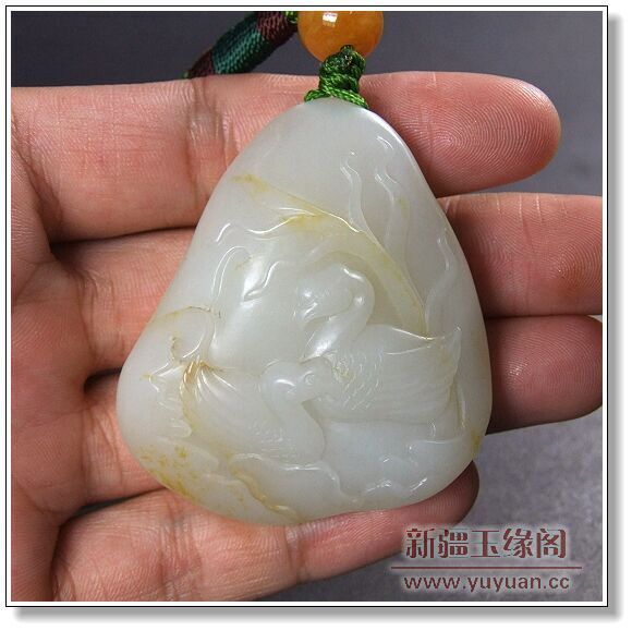 白玉籽料把件 永结同心