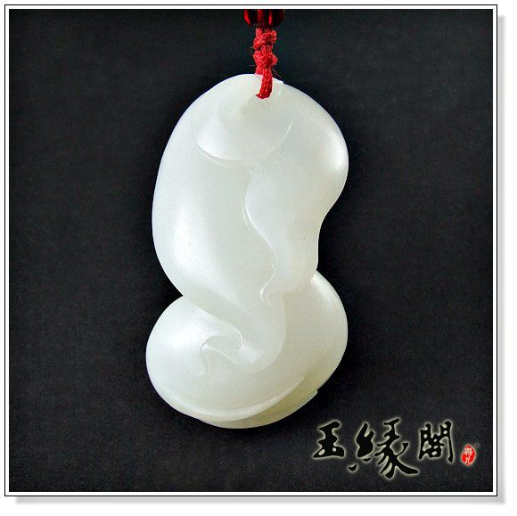 羊脂白玉挂件 秋思