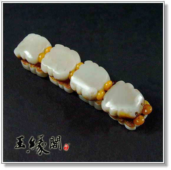 黄皮籽料  兽面手链