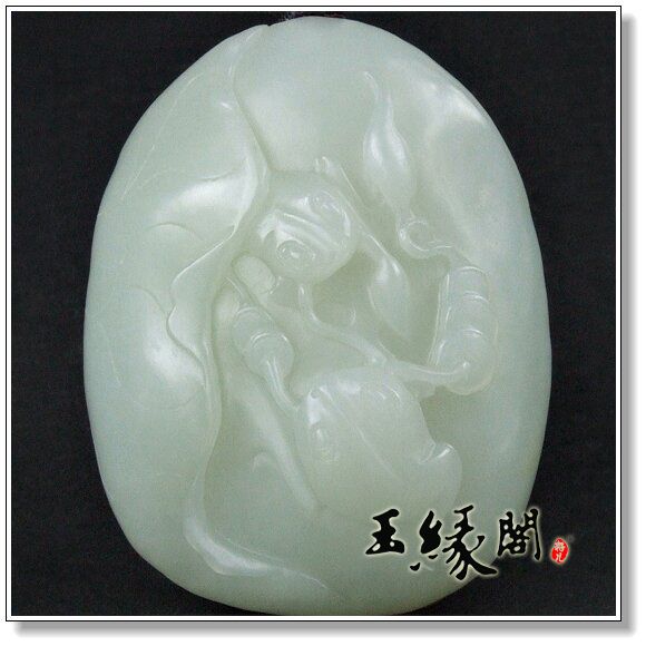 白玉籽料把件 财运连连