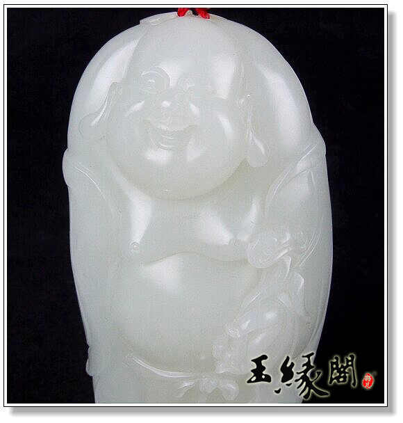 羊脂白玉籽料 佛把件