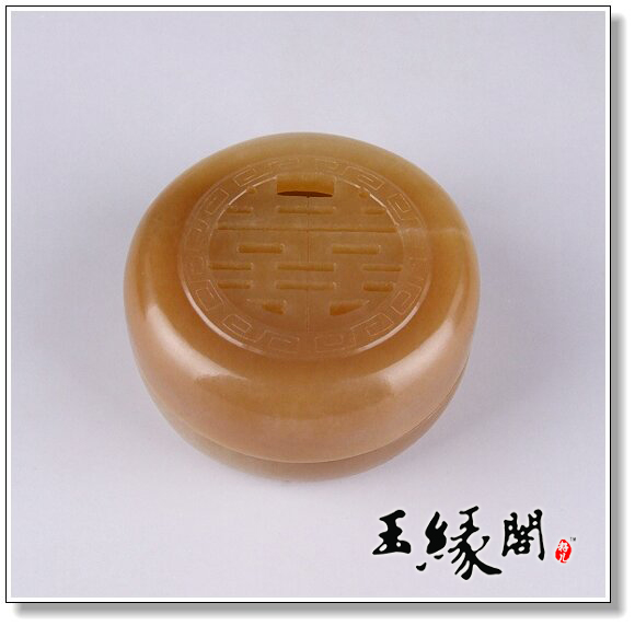 糖玉摆件 双喜粉盒