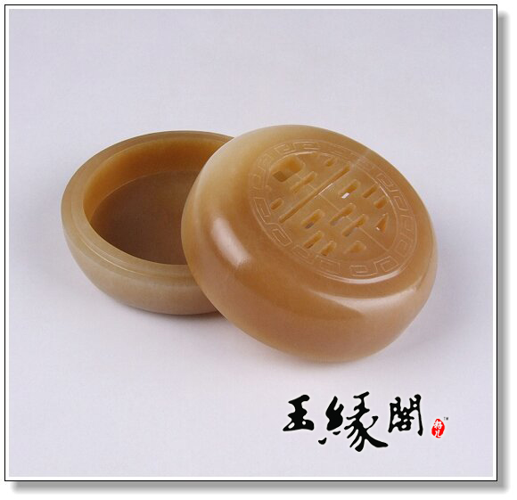 糖玉摆件 双喜粉盒